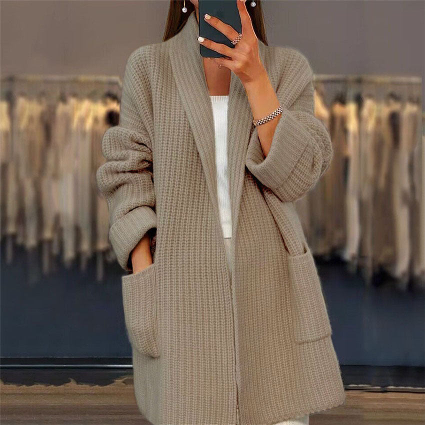 Bianca | Maglione in maglia con tasche
