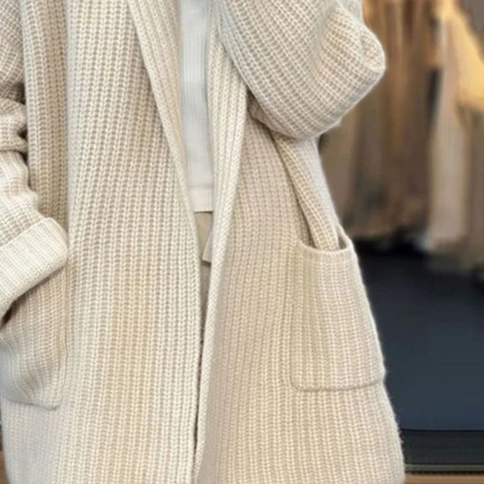 Bianca | Maglione in maglia con tasche