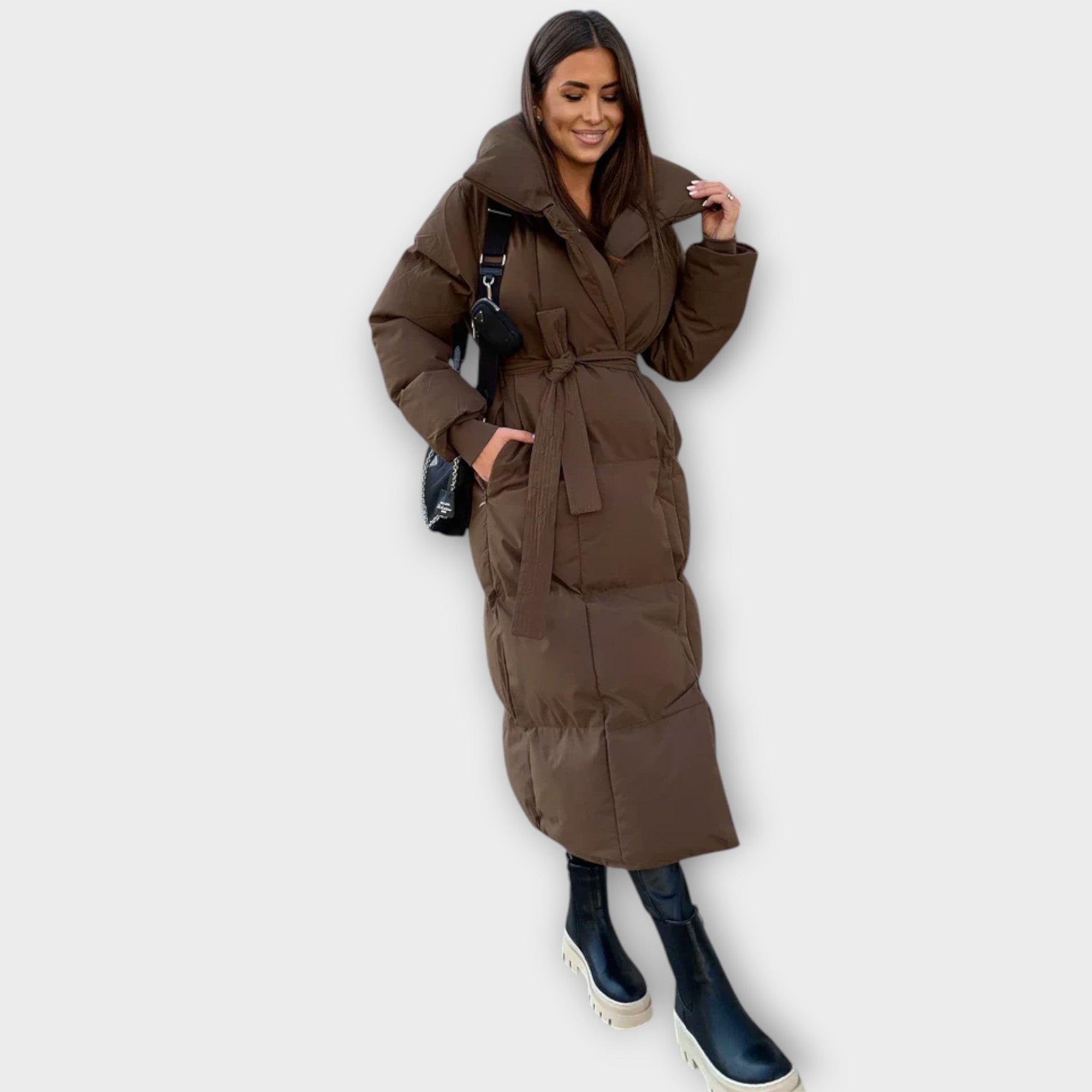 Siria™ | Cappotto invernale lungo con cintura